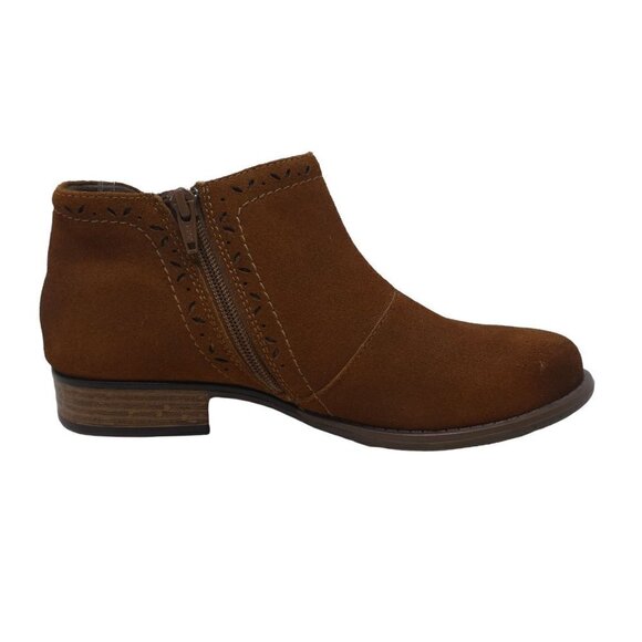 Earth Origins Avani Buxton Ankle Boots Booties Womens 8 Brown Suede Comfort - Picture 6 of 12